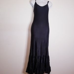 Vintage betsey Johnson black slip dress with ruffles
